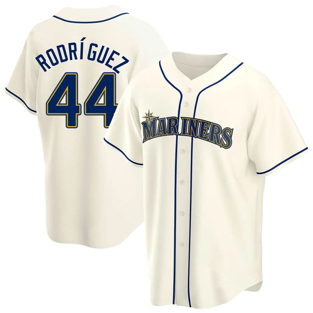Kdoa S.Mariners #44 Julio Rodriguez Player Cream Home Game Stitched Jerseys