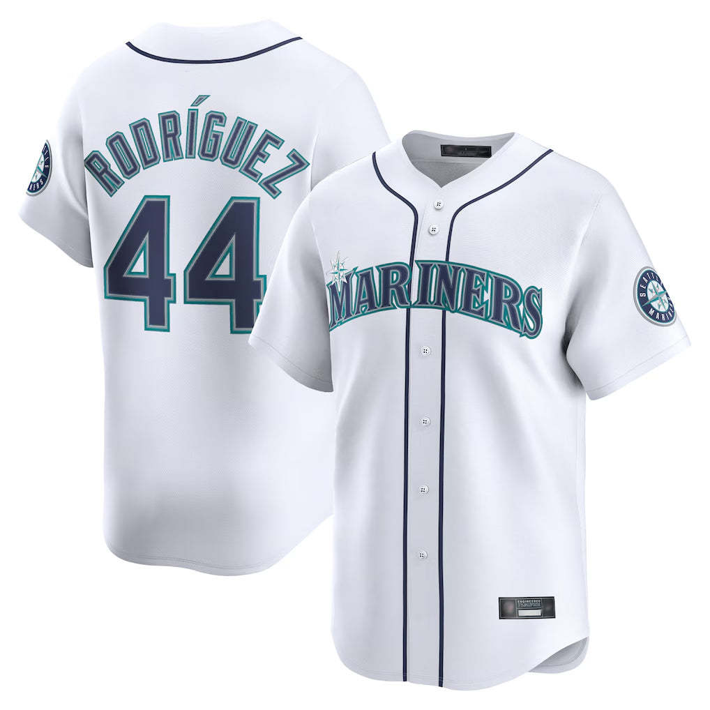 Kdoa S.Mariners #44 Julio Rodriguez Player White Home Limited Stitched Jerseys