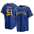 Kdoa S.Mariners #51 Ichiro Suzuki Player Royal City Connect Home Game Stitched Jerseys