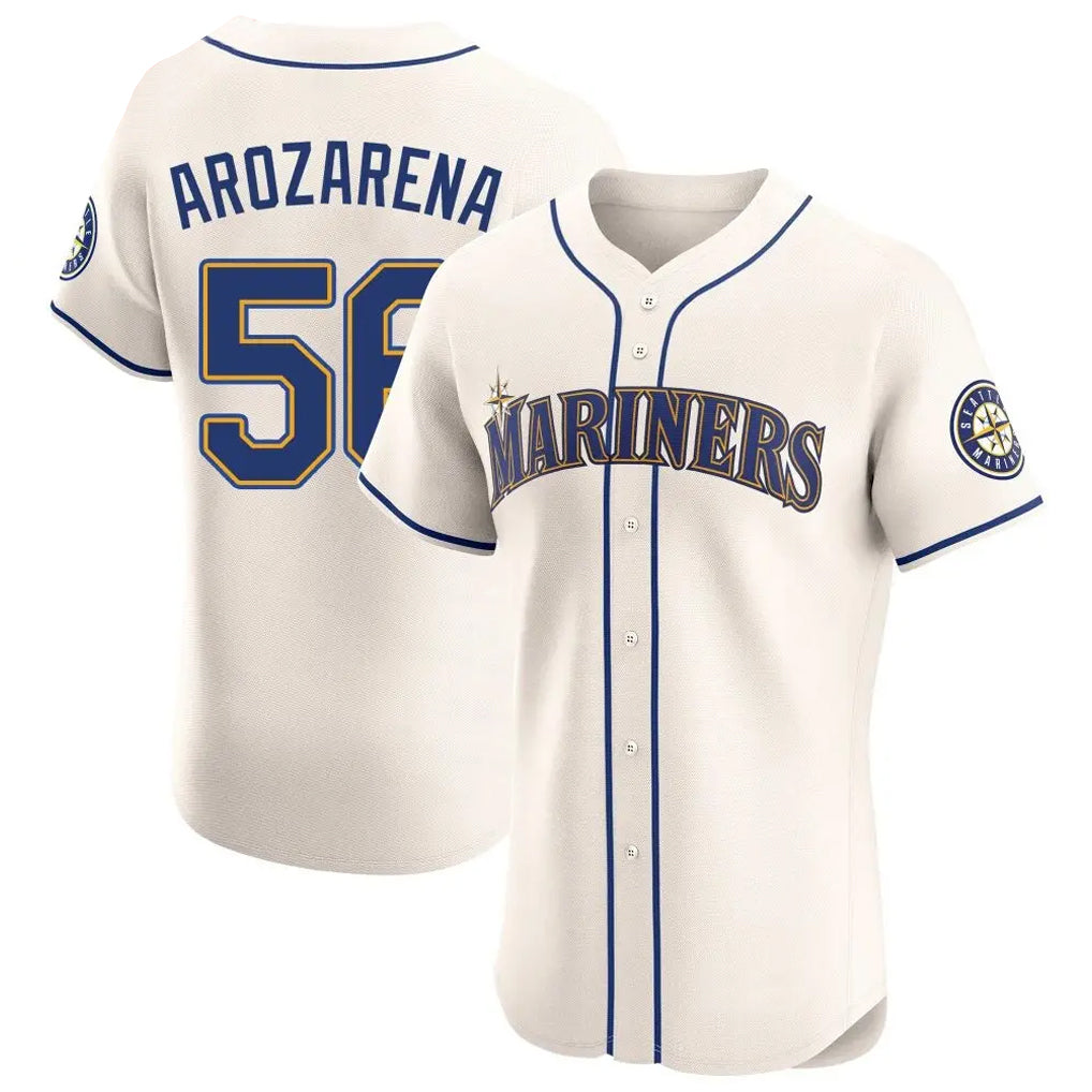 Kdoa S.Mariners #56 Randy Arozarena Player Cream Home Limited Elite Stitched Jerseys