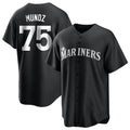 Kdoa S.Mariners #75 Andres Munoz Player Black Home Limited Stitched Jerseys