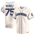 Kdoa S.Mariners #75 Andres Munoz Player Cream Home Limited Stitched Jerseys