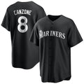 Kdoa S.Mariners #8 Dominic Canzone Player Black Home Limited Stitched Jerseys