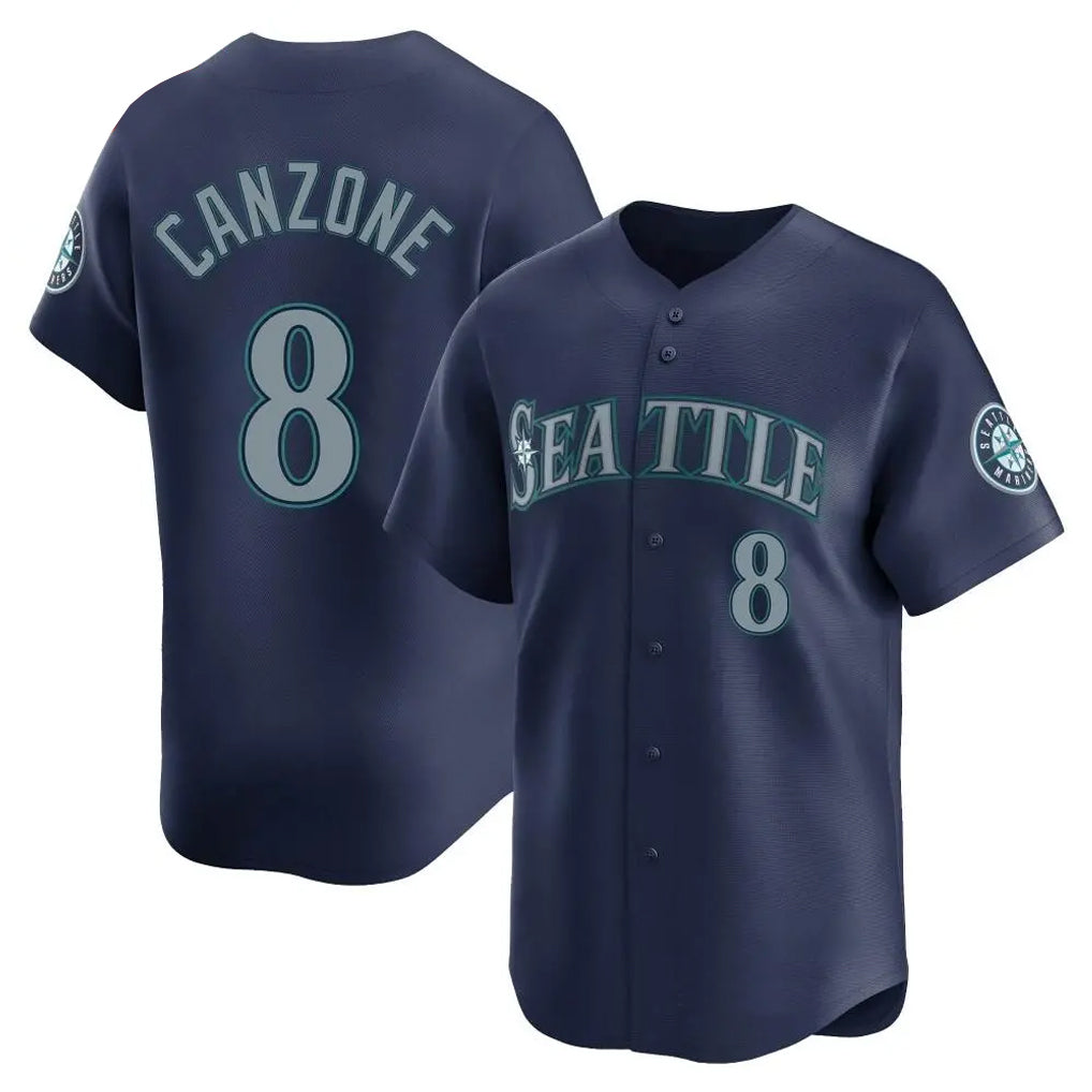 Kdoa S.Mariners #8 Dominic Canzone Player Navy Home Limited Stitched Jerseys