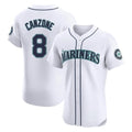 Kdoa S.Mariners #8 Dominic Canzone Player White Home Limited Elite Stitched Jerseys