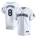 Kdoa S.Mariners #8 Dominic Canzone Player White Home Limited Stitched Jerseys