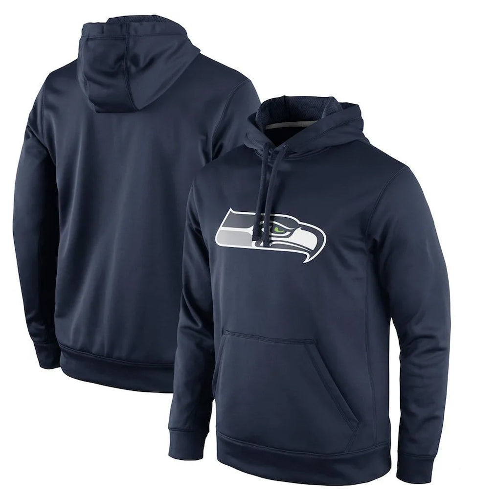Kdoa S.Seahawks Navy LOGO Pullover Hoodies Game Blank Player Stitched Jerseys