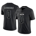 Kdoa S.Seahawks #0 DeMarcus Lawrence Player Black Limited Reflective Home Game Stitched Jerseys