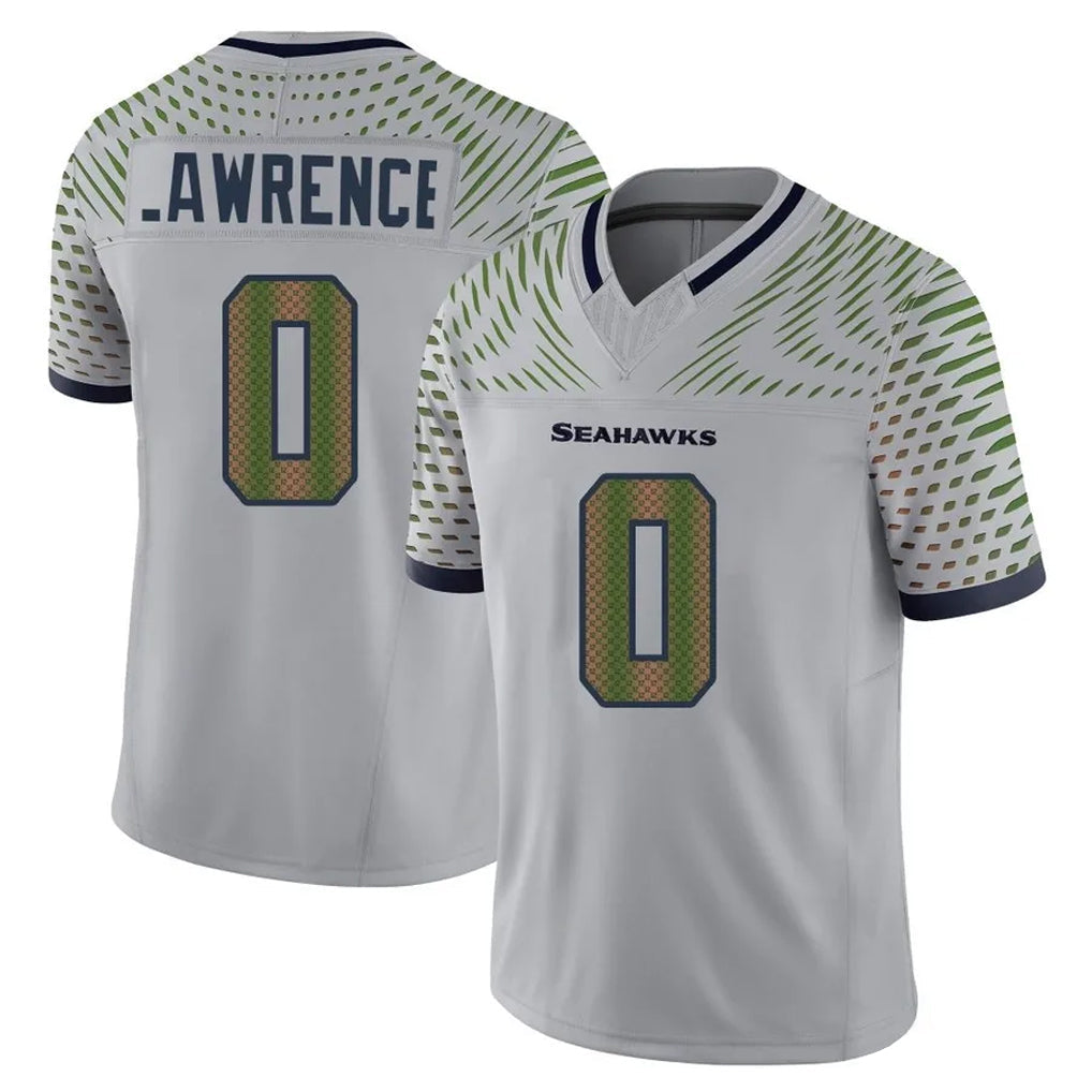 Kdoa S.Seahawks #0 DeMarcus Lawrence Player Grey Limited 2025 Rivalries Collection Home Game Stitched Jerseys