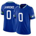 Kdoa S.Seahawks #0 DeMarcus Lawrence Player Royal Limited Throwback Vapor F.U.S.E. Home Game Stitched Jerseys