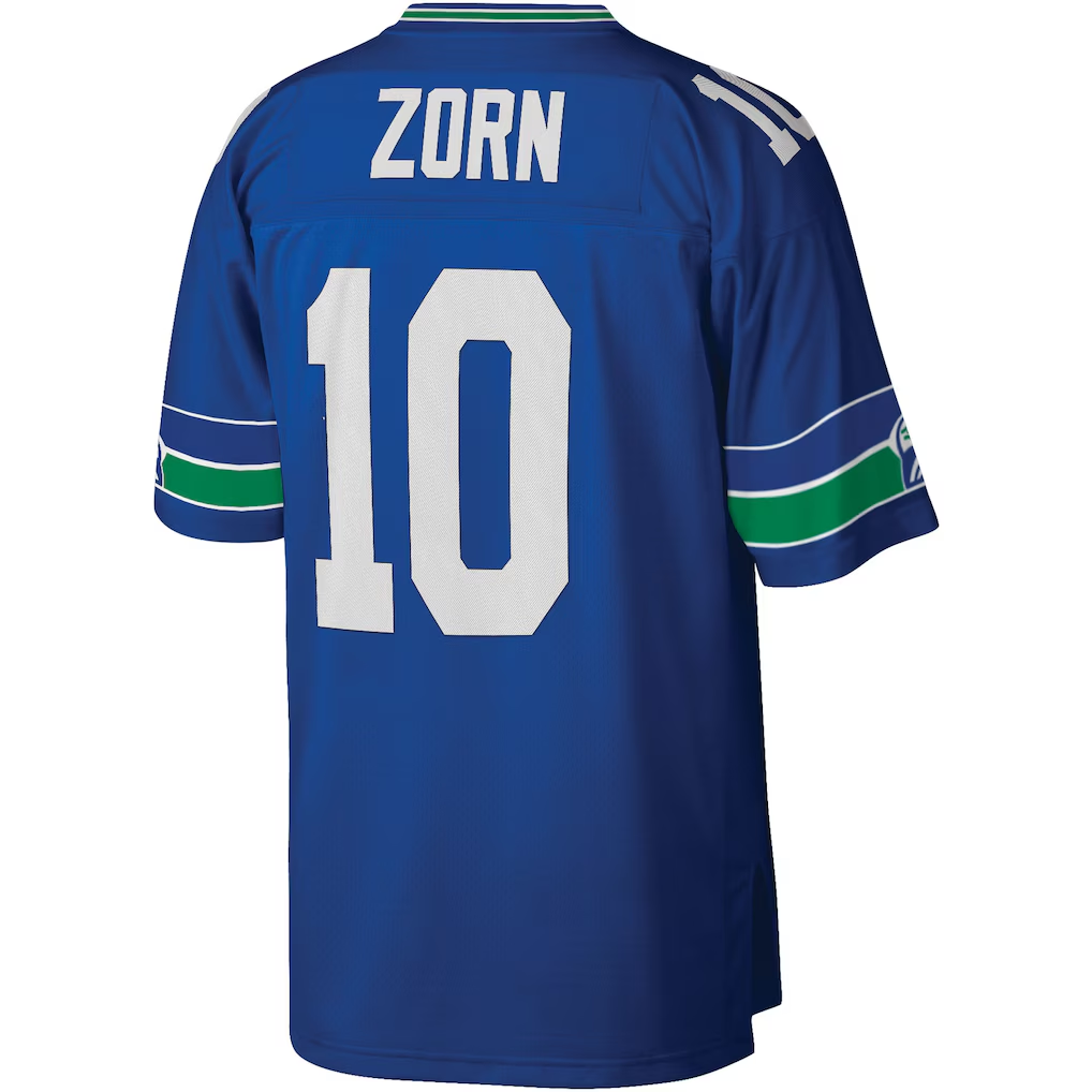Kdoa S.Seahawks #10 Jim Zorn Mitchell & Ness Royal Legacy Replica Jersey