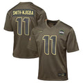 Kdoa S.Seahawks #11 Jaxon Smith-Njigba Player Olive Salute to Service Game Stitched Jerseys