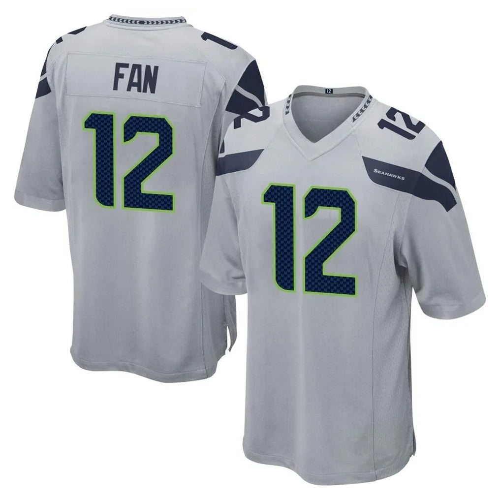 Kdoa S.Seahawks #12 12th Fan Player Gray Home Game Stitched Jerseys