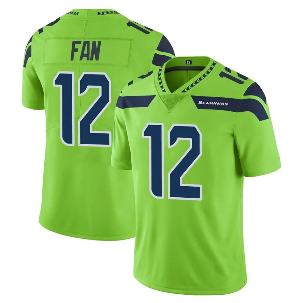 Kdoa S.Seahawks #12 12th Fan Player Green Limited Color Rush Home Game Stitched Jerseys