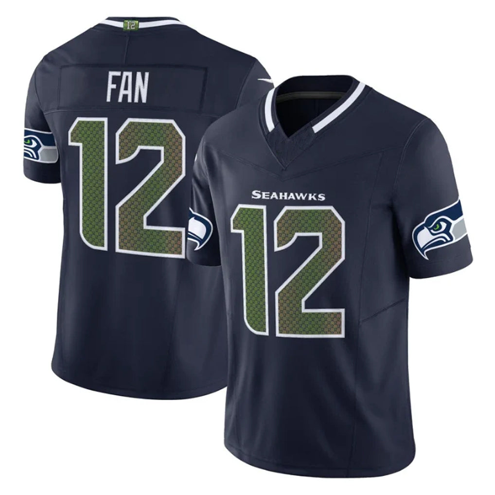 Kdoa S.Seahawks #12 12th Fan Player Navy Rivalries Vapor Limited Home Game Stitched Jerseys