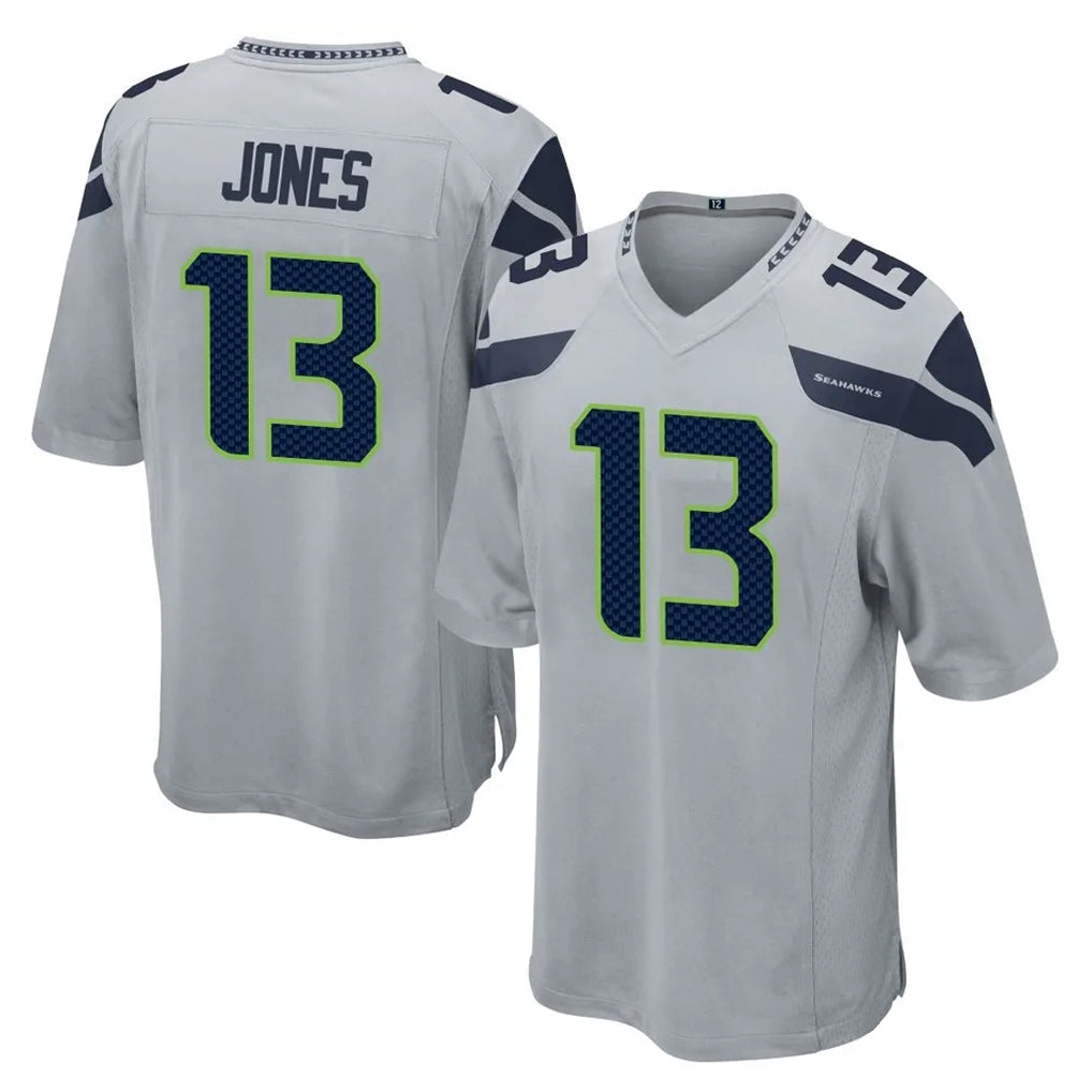 Kdoa S.Seahawks #13 Ernest Jones IV Player Gray Home Game Stitched Jerseys