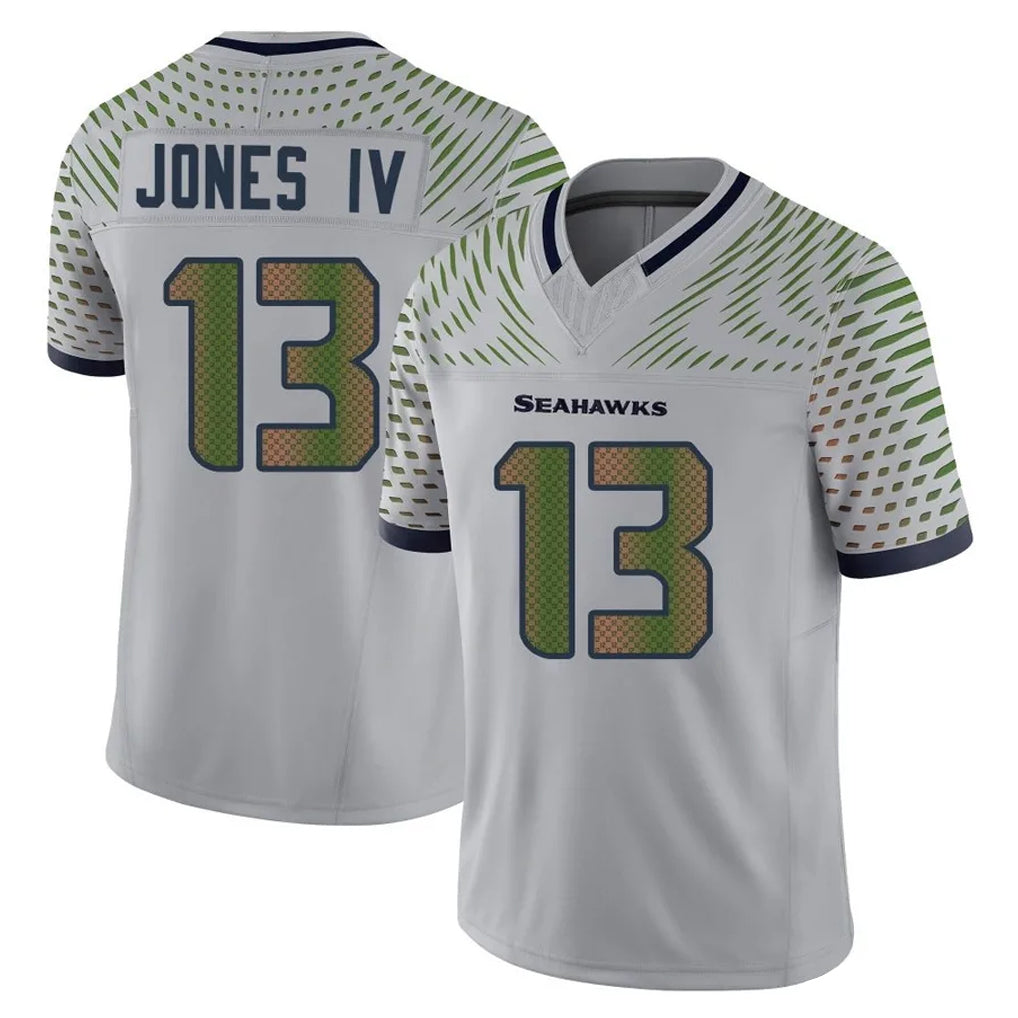 Kdoa S.Seahawks #13 Ernest Jones IV Player Grey Limited 2025 Rivalries Collection Home Game Stitched Jerseys