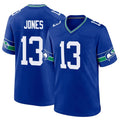 Kdoa S.Seahawks #13 Ernest Jones IV Player Royal Throwback Home Game Stitched Jerseys