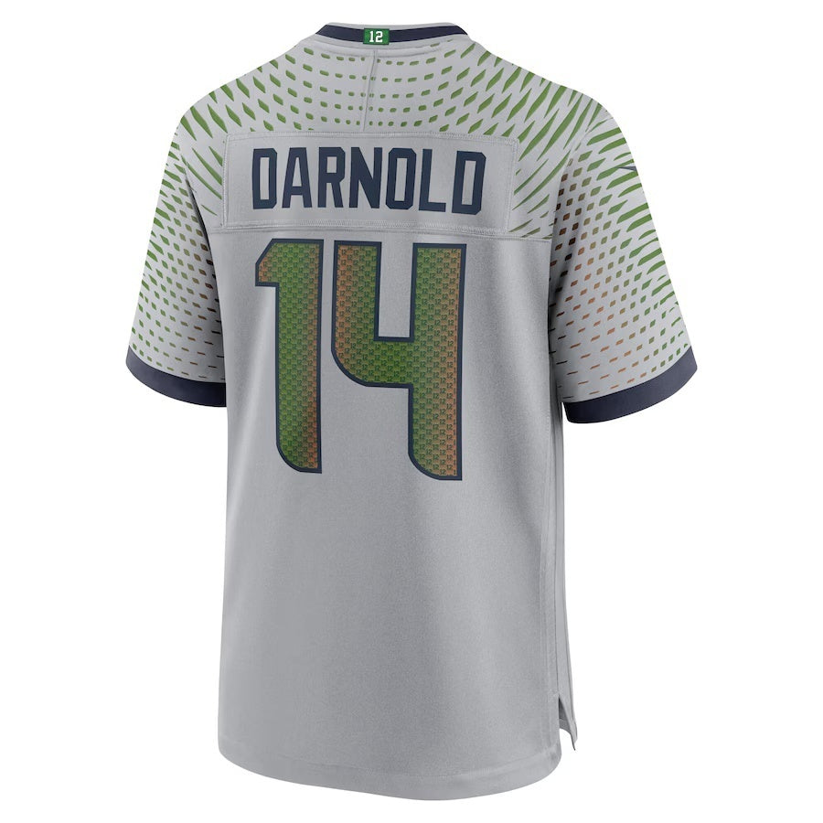Kdoa S.Seahawks #14 Sam Darnold 2025 Rivalries Collection Game Wolf Gray Stitched Jerseys