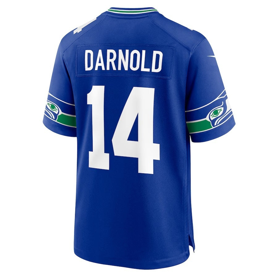 Kdoa S.Seahawks #14 Sam Darnold Royal Alternate 2 50th Season Game Stitched Jerseys