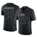 Kdoa S.Seahawks #18 Elijah Arroyo Player Black Limited Reflective Home Game Stitched Jerseys