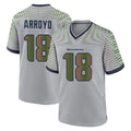 Kdoa S.Seahawks #18 Elijah Arroyo Player Grey 2025 Rivalries Collection Home Game Stitched Jerseys