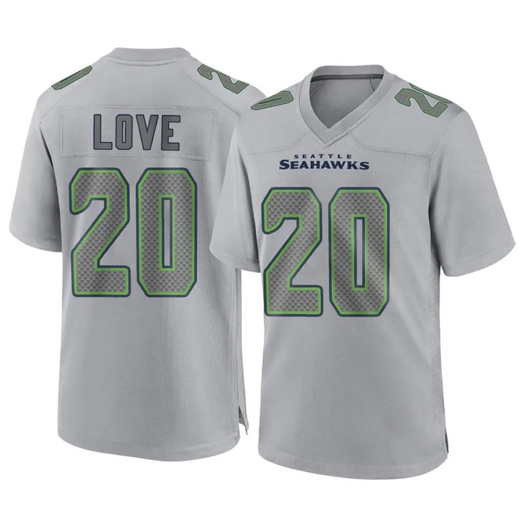Kdoa S.Seahawks #20 Julian Love Player Gray Atmosphere Fashion Home Game Stitched Jerseys