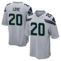 Kdoa S.Seahawks #20 Julian Love Player Gray Home Game Stitched Jerseys