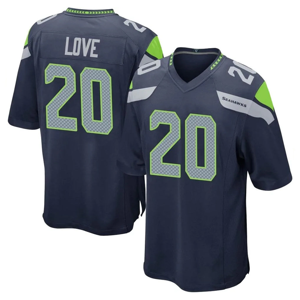 Kdoa S.Seahawks #20 Julian Love Player Navy Home Game Stitched Jerseys