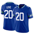 Kdoa S.Seahawks #20 Julian Love Player Royal Limited Throwback Vapor F.U.S.E. Home Game Stitched Jerseys