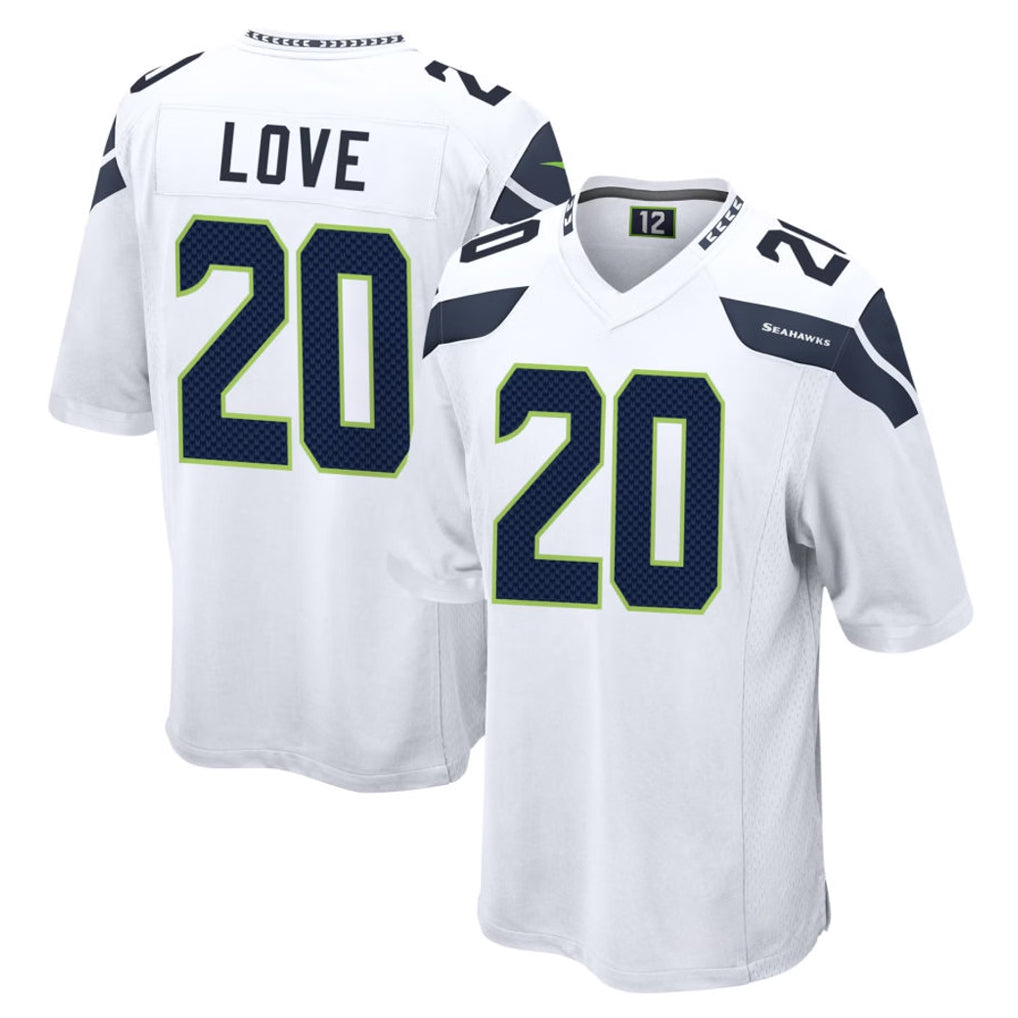 Kdoa S.Seahawks #20 Julian Love Player White Home Game Stitched Jerseys