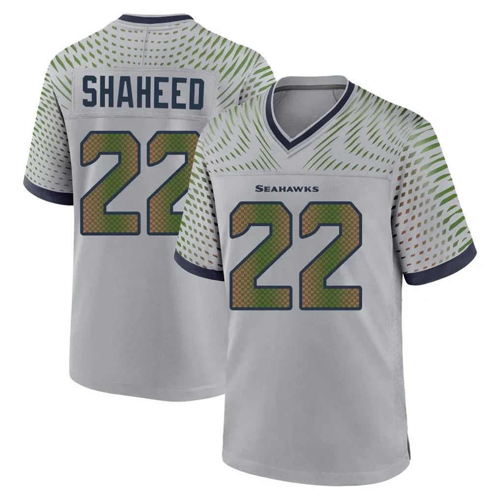 Kdoa S.Seahawks #22 Rashid Shaheed Player Grey 2025 Rivalries Collection Home Game Stitched Jerseys