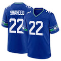 Kdoa S.Seahawks #22 Rashid Shaheed Player Royal Throwback Home Game Stitched Jerseys