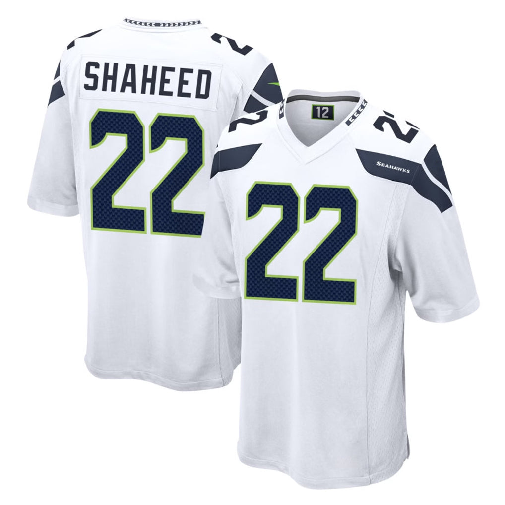 Kdoa S.Seahawks #22 Rashid Shaheed Player White Home Game Stitched Jerseys
