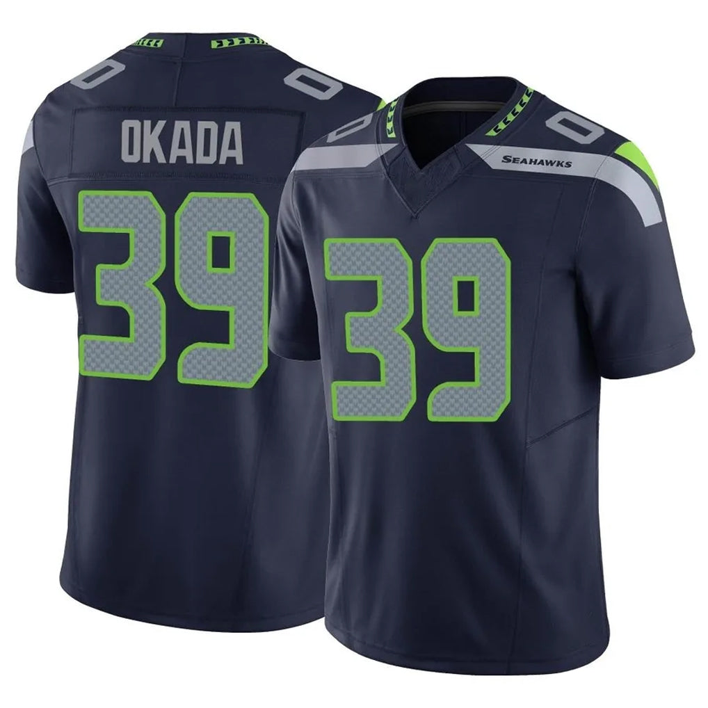 Kdoa S.Seahawks #39 Ty Okada Player Navy Limited Vapor F.U.S.E. Home Game Stitched Jerseys