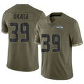 Kdoa S.Seahawks #39 Ty Okada Player Olive Limited Salute To Service Home Game Stitched Jerseys