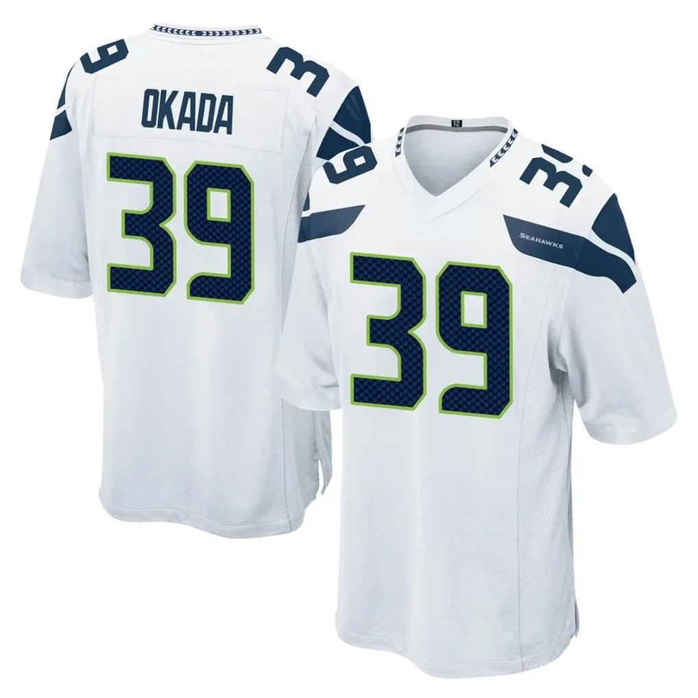 Kdoa S.Seahawks #39 Ty Okada Player White Home Game Stitched Jerseys