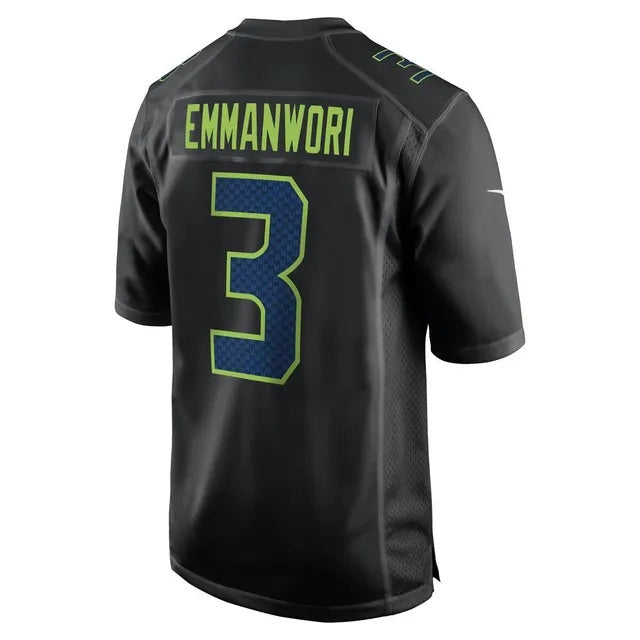 Kdoa S.Seahawks #3 Nick Emmanwori Black Fashion Game Stitched Jersey