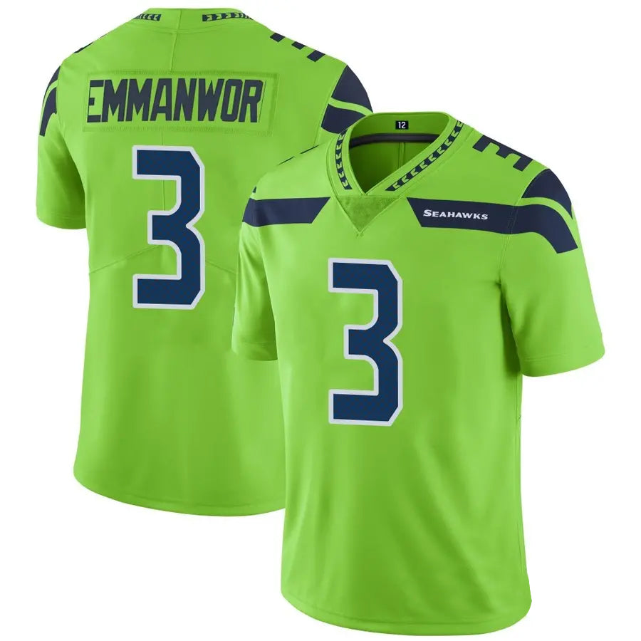 Kdoa S.Seahawks #3 Nick Emmanwori Player Green Vapor Limited Football Jerseys