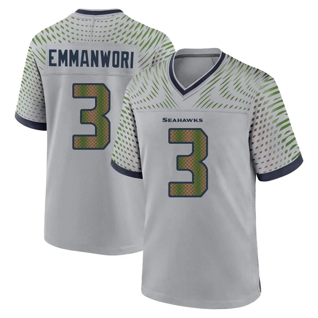 Kdoa S.Seahawks #3 Nick Emmanwori Player Grey 2025 Rivalries Collection Home Game Stitched Jerseys