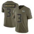 Kdoa S.Seahawks #3 Nick Emmanwori Player Olive 2025 Salute To Service Limited Home Game Stitched Jerseys