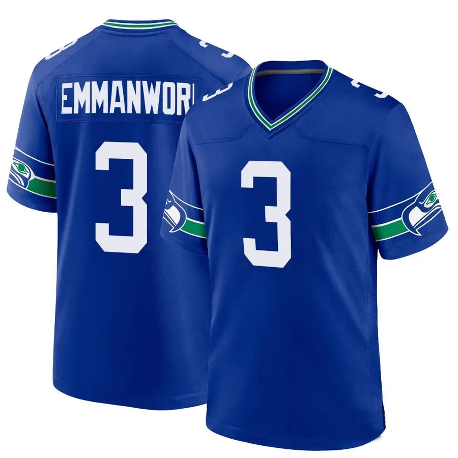 Kdoa S.Seahawks #3 Nick Emmanwori Player Royal Game Stitched Jerseys