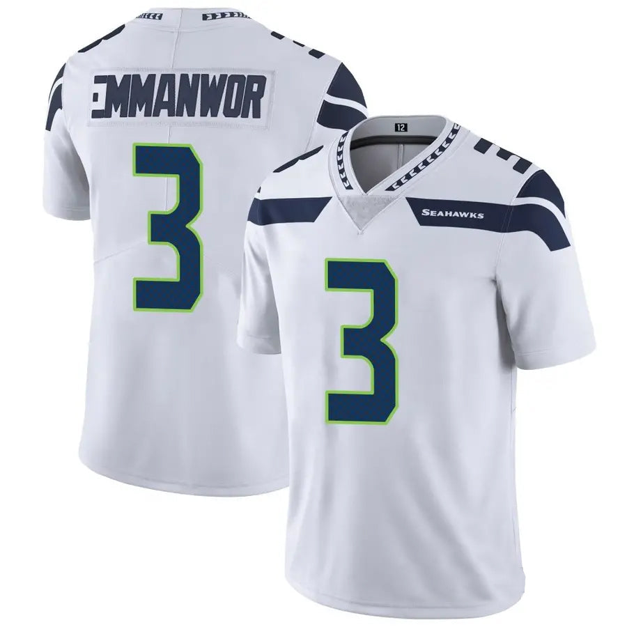 Kdoa S.Seahawks #3 Nick Emmanwori Player White Vapor Limited Football Jersey