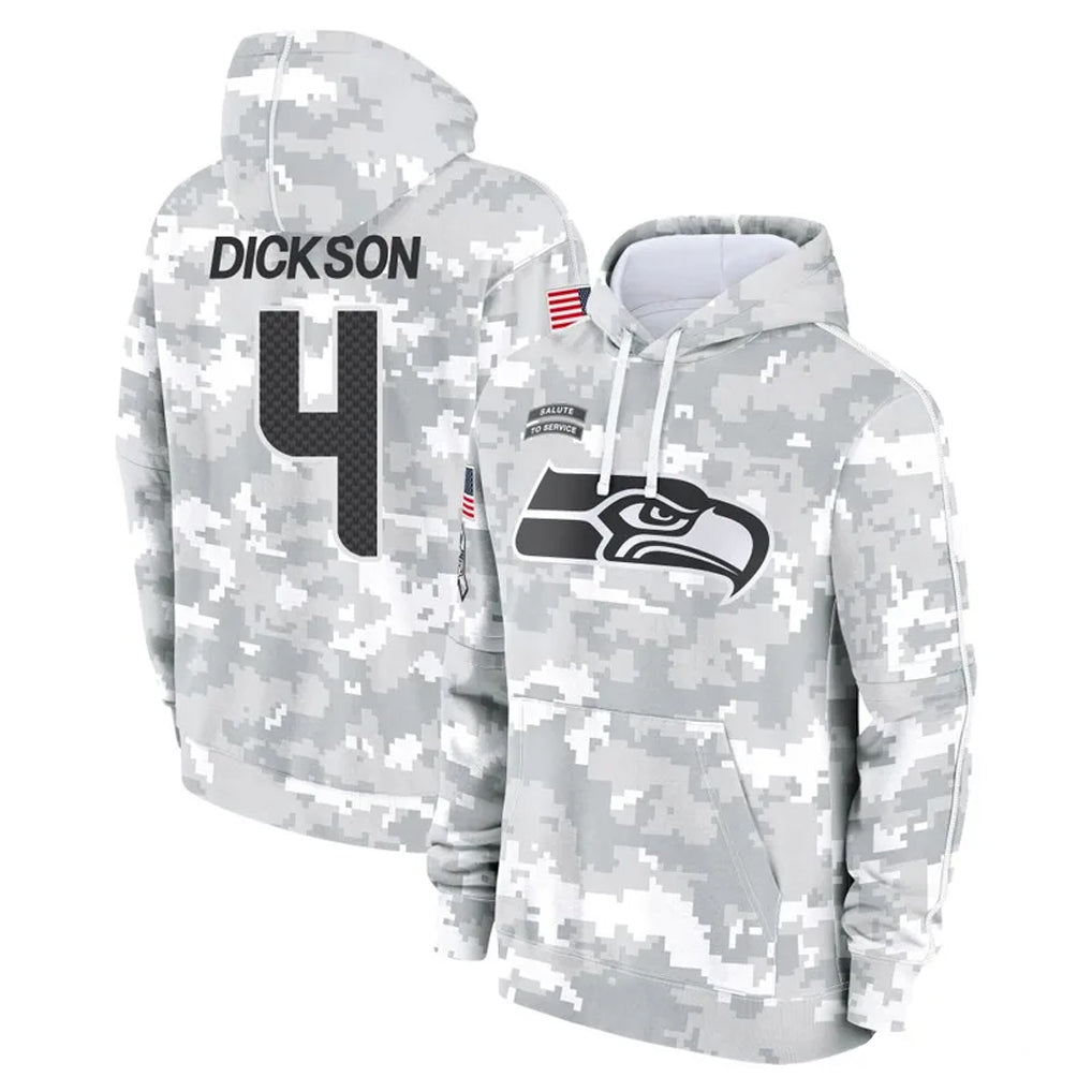 Kdoa S.Seahawks #4 Michael Dickson Player Arctic Camo Limited Salute to Service Pullover Hoodies Game Stitched Jerseys