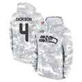 Kdoa S.Seahawks #4 Michael Dickson Player Arctic Camo Limited Salute to Service Pullover Hoodies Game Stitched Jerseys