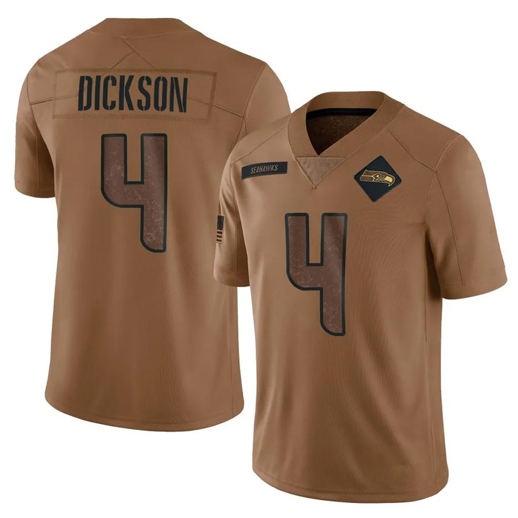 Kdoa S.Seahawks #4 Michael Dickson Player Brown Limited Salute To Service Home Game Stitched Jerseys