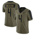 Kdoa S.Seahawks #4 Michael Dickson Player Olive Salute To Service Limited Game Stitched Jerseys