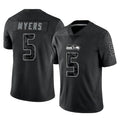 Kdoa S.Seahawks #5 Jason Myers Player Black Limited Reflective Home Game Stitched Jerseys