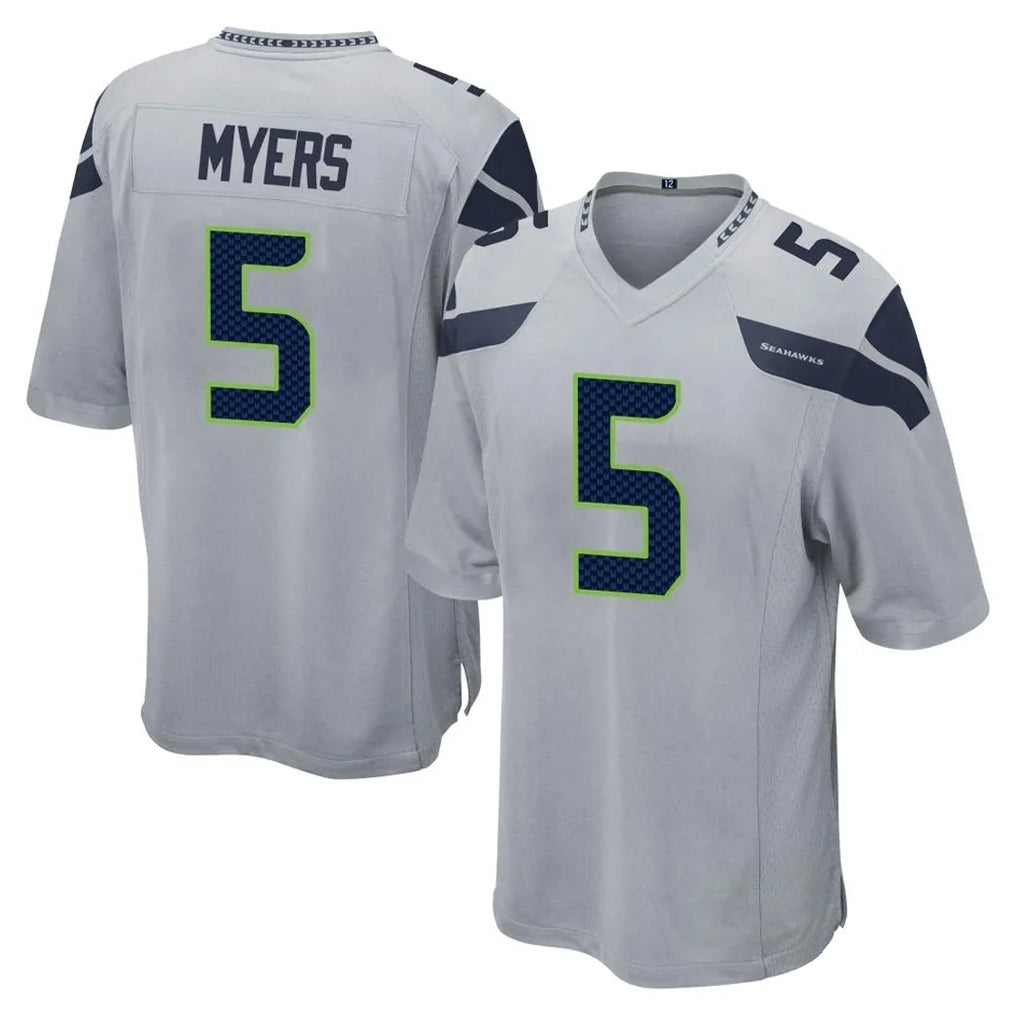 Kdoa S.Seahawks #5 Jason Myers Player Gray Home Game Stitched Jerseys