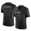 Kdoa S.Seahawks #67 Charles Cross Player Black Limited Reflective Home Game Stitched Jerseys